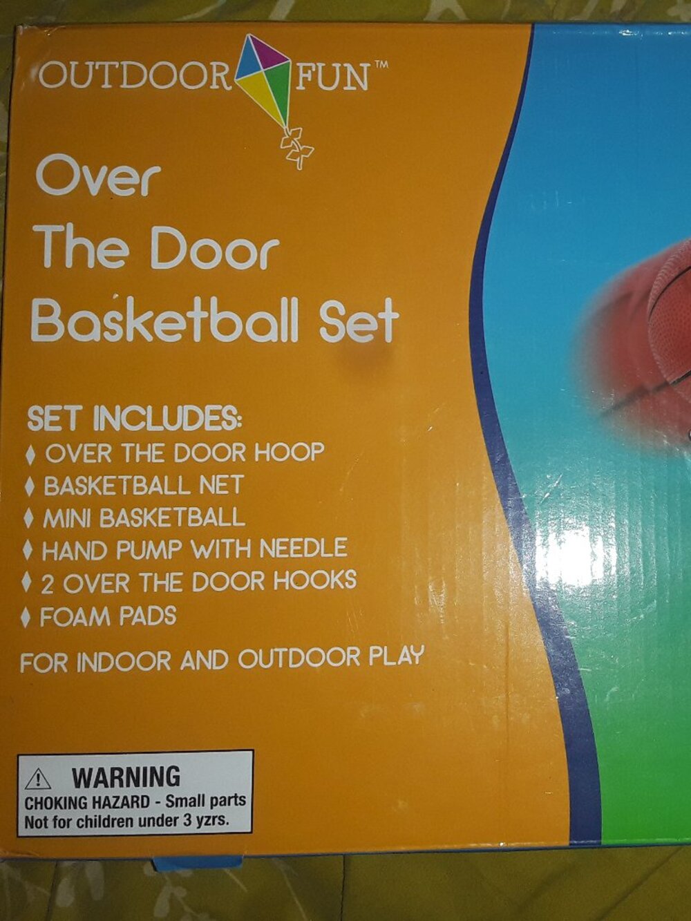 Outdoor Fun Over the Door Basketball Set